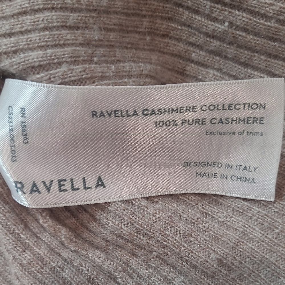 Euc Ravella Long Cardigan Women's Sz Xl 100% Luxury Cashmere Tan Open Sweater — image 5 of 8